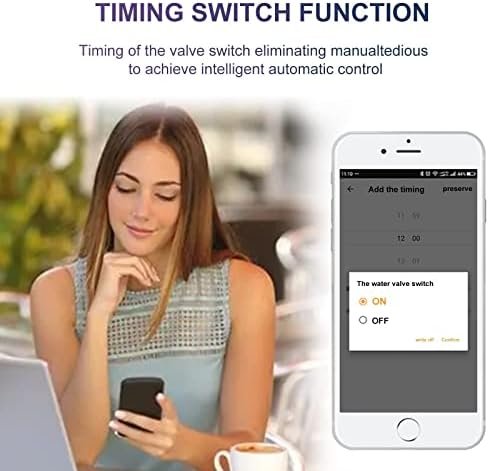 Zigbee Water Valve, Tuya Smart Water Valve Shutoff, Automatic Ball Valve Watering Timer, Sprinkler Controller, Compatible with Alexa and Google Assistant and App iOS/Android, Wireless Remote Control - Image 9