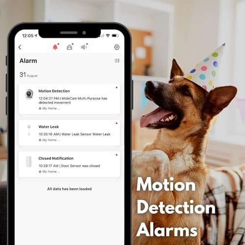 MOBI MobiCam HDX Wi-Fi Pan & Tilt Smart Pet Monitoring Camera, Pet Video Monitor, Night Vision IP Camera, Motion Detection, Full HD, Two-Way Audio, Remote View & Recording with Free Smart App - Image 8
