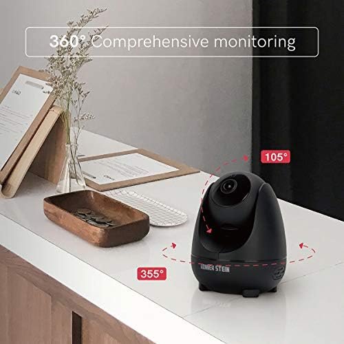 Wireless Security Camera, WiFi Indoor Camera Pan and Tilt Monitoring, HD 1080P Motion Detection, Night Vision, Remote Control, Two-Way Audio, with TF Card Slot and Cloud (Black) - Image 7