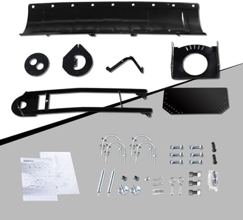 ATV Snow Plow Kit 45 Inch Adjustable Black Polaris Ranger Snow Plow Kit ATV Plow Fit for ATVS Polaris Arctic Cat UTV Access Kawasaki Aeon - Image 4