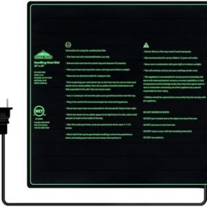 EAGLE PEAK Seedling Heat Mat 20”x20”, UL & MET-Certified Heating Pad for Seed Starting, Waterproof Heating Mat for Seed Germination, Warm Hydroponic Gardening Heating Pad, Contains (1) Warming Mat