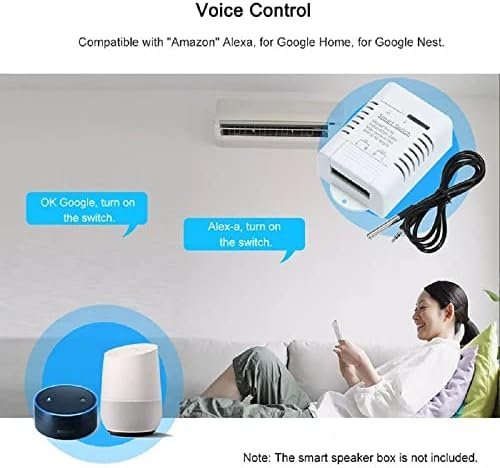 WiFi Temperature Controller Sensor Module, Tuya app Wireless Remote 16A Smart Switch with Energy Consumption Monitoring,Work with Alexa Google - Image 6