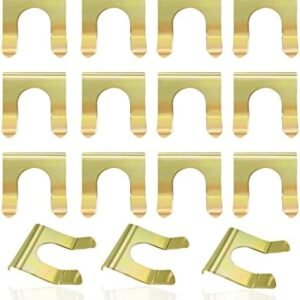 15 Pieces Brake Line Clips Metal Brake Line Retainer U Shaped Brake Hose Clips Replacement Hose Clamps Metal Brake Line Retainer Brake Cable Clip Brake Hose Lock for Auto Motorcycles Trucks