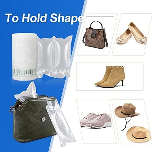 400 Count Air Pillows for Shipping with Pump Packing Boxes Void Filler Inflatable Bubble Packaging Air Bags, Recyclable Packing Materials for Moving, Purse Suffers for Shape Alternative to Peanuts - Image 3