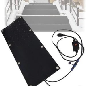 Snow Melting Mat,Residential Snow-Melting Stair Mat,Heated Snow Melting Outdoor Mats,Ice & Snow Melting Mats,Non-Slip Walkway Heated Outdoor Mat,Winter Outdoor Stairs, Steps,Doorways