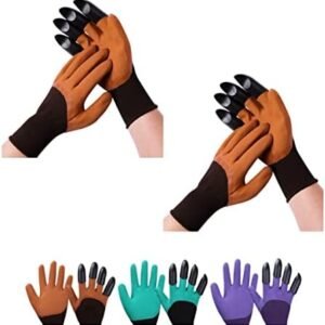 2 Pairs Claw Gardening Gloves,Garden Digging Gloves Waterproof for Digging, Planting, Weeding, Seeding