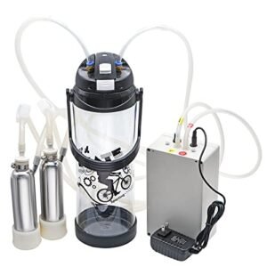 Milking Machine for Cows 3L Pulsation Vacuum Electric Suction Pump Milking Machine Portable Milking Equipment with 2 Teat Cups