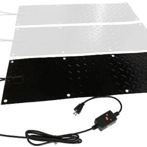 Heated Snow Melting Walkway Mat, PVC Heated Snow and Ice Melting Mat with Power Cord, Outdoor Slip Stair Heating Mats for Walkways Front Door Porch Safe Stable Walking (20×30in)