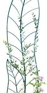 Collections Etc Green Leaf Trellis Garden Decor - Climbing Plant Yard Stake, Green