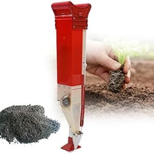 LOYALHEARTDY Handled Bulb Planter Tool Hand Seed Planter Household Fertilizer Seeder Manual Plant Transplanter Corn Peanut Seeder Seed Fertilizer Vegetable Planter 6-8 Mu (Single Cylinder)