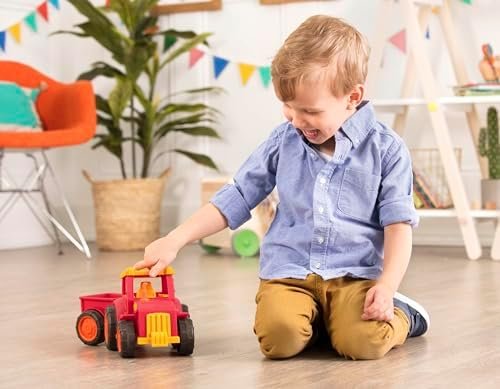 Battat- Wonder Wheels- Red Toy Tractor And Trailer – Farm Toys For Kids, Toddlers – Pretend Play - Recyclable Materials – 1 year + - Image 7