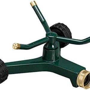 3-Arm Metal Sprinkler with Wheel Base