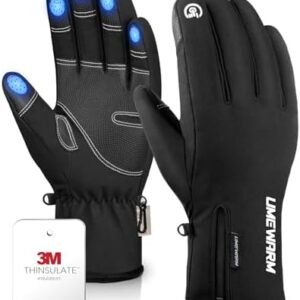 -10℉ Waterproof Winter Gloves Men, Touchscreen Fingers Snow Ski Gloves Women, 5-Layer Touch Screen Cold Weather Gloves