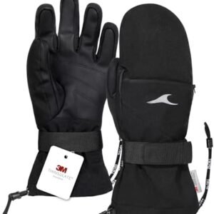 Achiou Ski Gloves Waterproof Snowboard Gloves,Winter Cold Weather Gloves for Men & Women,Touchscreen Snow Mittens