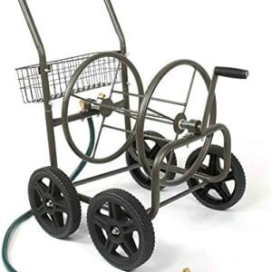 Liberty Garden Products Garden 871-S Residential Grade 4-Wheel Garden Hose Reel Cart, Holds 250-Feet of 5/8-Inch Hose - Bronze