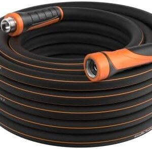 Giraffe Tools Garden Hose 50ft x 5/8", Water Hose Heavy Duty, Flexible, Lightweight Hybrid Hose with Swivel Handle, Male to Female Fittings, Burst 600 PSI