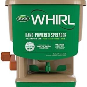 Scotts Whirl Hand-Powered Spreader for Seed, Fertilizer, Salt, Ice Melt, Handheld Spreader Holds up to 1,500 sq. ft. Product