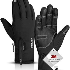 -10℉ Winter Gloves Men Women, 10 Touchscreen Fingers Snow Ski Gloves, Waterproof Cold Weather Gloves