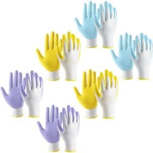 HLDD HANDLANDY Gardening Gloves for Women, Womens Work Gloves with Foam Nitrile Coating, 6&3 Pairs Garden Gloves DIY Gloves