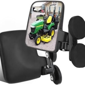Magnetic Tractor Mirrors, Rearview Mirrors Compatible with Mahindra, Kubota, John Deere, and Lawn Mover Side Mirrors with Strong Magnets, Tractor Accessories Come Pre-Assembled.