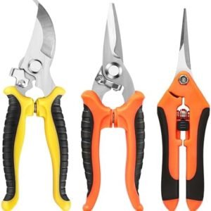 3 Pack Garden Pruning Shears, Stainless Steel Garden Shears, Gardening Shears, Gardening Scissors, Garden Scissors, Garden Clippers, Pruning Snips, Pruning Shears for Gardening Garden Tools