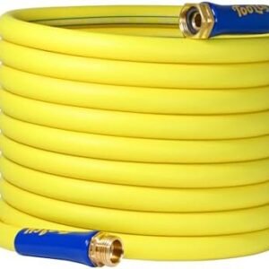 Flexible Garden Hose 50 ft with Swivel Grip, Heavy Duty Hybrid 5/8 inch Water Hose, Outdoor, Lightweight, All-Weather, Brass Male to Female Fittings, 250 Burst