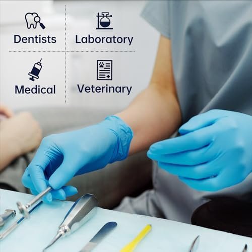Medical Nitrile Exam Gloves, Latex-Free & Powder-Free Non-Sterile Food Safe Cleaning Disposable Glove, 100 Pcs - Image 7