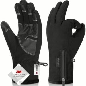 -10℉ Waterproof Winter Gloves for Men & Women, Breathable Thermal Gloves, 5-Layer Touch Screen Cold Weather Gloves
