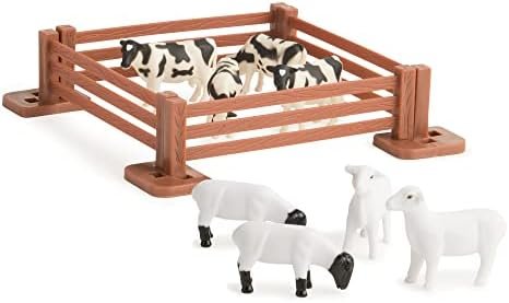 John Deere Value Set and Carrying Case - Portable Tractor-Shaped Carrying Case with 10 Compartments - Farm Toys - 18 Count - 3 Years and Up,Black/ Green/ Yellow - Image 6