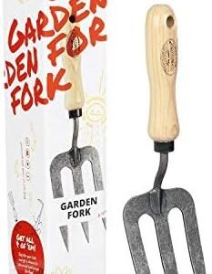 Dewit Forged “Fantastic Four” Hand Fork, Garden Tool for Aerating and Planting, for Gardeners