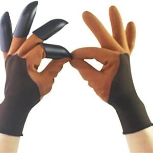 Gardening Gloves,5 Pairs of Latex Digging Gloves for Garden Digging, Garden Planting Gloves with Claws-Yellow Left Hand Claw
