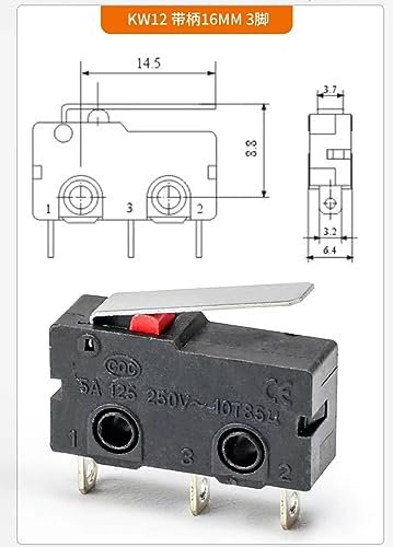 Travel Switch KW11-3Z 5A250V for Conveyor Belts, Plastic Processing Machinery, Automatic Assembly Machinery, Packaging Machinery, semiconductor Manufacturing, Stamping Machinery and Other Places. - Image 3
