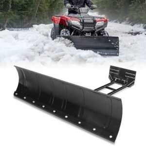 ATV Snow Plow Kit 45 Inch Adjustable Black Polaris Ranger Snow Plow Kit ATV Plow Fit for ATVS Polaris Arctic Cat UTV Access Kawasaki Aeon