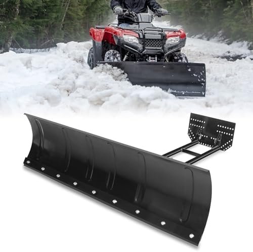 ATV Snow Plow Kit 45 Inch Adjustable Black Polaris Ranger Snow Plow Kit ATV Plow Fit for ATVS Polaris Arctic Cat UTV Access Kawasaki Aeon