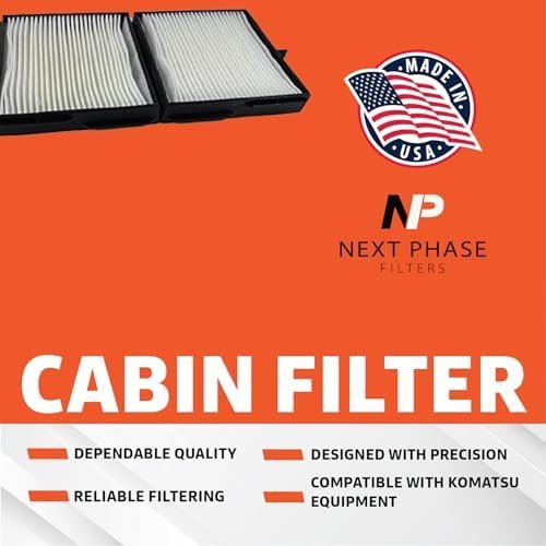 Cabin Filter - Compatible with Komatsu Equipment - Cabin Air Filter Replacement – Replaces O.E. 20Y9796261; Baldwin PA5327; Fram PA11392; Wix WP10087 - Climate Control System Accessories - Image 3