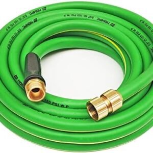 HQMPC Garden Hose Garden Water Hose 5/8"ID 30 ft Durable PVC Non Kinking Heavy Water Hose with Brass Hose Fittings (5/8"IDx30'(30 FEET))