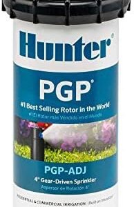 Hunter PGP-ADJ 3/4" Rotor Sprinkler, Precision Automatic Lawn Sprinkler Head With Adjustable Arc & Watering Distance to Prevent Overwatering
