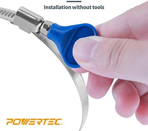 POWERTEC 70247 1-1/2 Inch Stainless Steel Thumb Screw Clamps, Adjustable Key Hose Clamps for Pool Hose for Above Ground Pools and PVC Tubing, Pipe Clamp, Worm Gear Clamp, 5 pack - Image 5