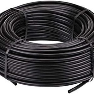 Raindrip 052050 1/2-Inch Drip Irrigation Supply Tubing, 500-Foot, for Drip Emitters, Irrigation Parts, and Drip Systems, Black Polyethylene
