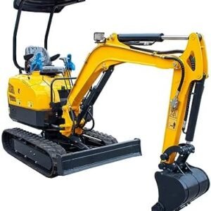 Crawler Excavator for Construction Works, Mini Excavator from, Suitable for Farms, Roads, Parks, Orchards, Gardens, Digging Trenches, Fertilizing, Weeding(NOT Toy) HW-20W-yellow-shed