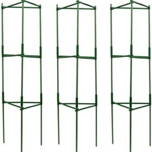 Tomato Cage – Plant Stakes and Support - 3 Pack, Plant Support Cages, Large Tomato Cages for Garden, Plant Support for Vertical Climbing Plants, Vegetables, Flowers, Fruits, Vine (2.8, 3)