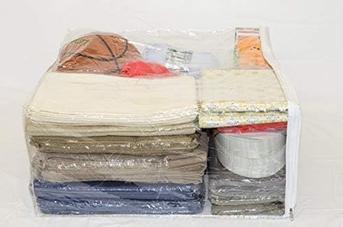 5-Pack Clear Vinyl Zippered Comforter Moving Storage Bags 21 x 21 x 10 Inch with Rope Handle - Image 7