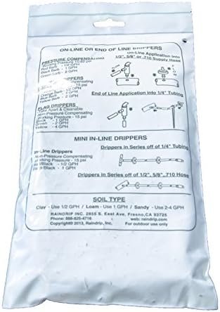 Raindrip PC8050B Pressure Compensating Dripper, 50-Pack, Black - Image 10