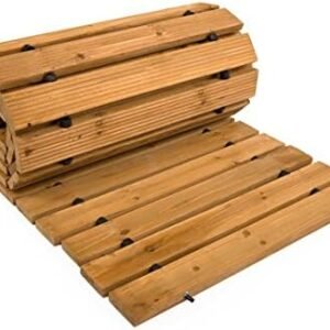 Plow & Hearth 52127 Weather-Resistant Straight Hardwood Pathway, 8'