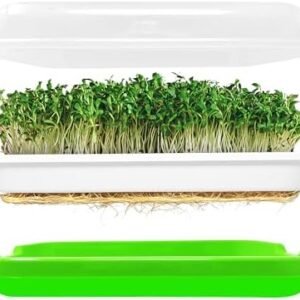 Seed Sprouting Tray for Sprouts and Microgreens Growing Kit, Sprouts Growing Kit, Sprouting Kit for Wheatgrass Growing Kit, Bean Sprouts, Sprouting Tray, Germination Kit for Wheatgrass Seeds - 1 Pack