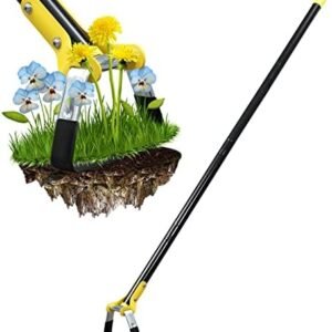 Hoe Gardening Tools - Scuffle Garden Hoe for Easy Weeding,30-54 Inch Adjustable Hula Hoe,Long Handle Heavy Duty Stirrup Hoe