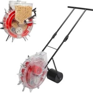 Manual Seeder Planter Tool Garden Seeder Row Planter Precise Seeding Machine Hand-Push Seeder for Corn Soy Peanut Cotton Soybean, 3-15 Millimeters of Seeds Can Be Sown