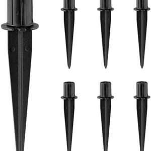 Metal Stakes Solar Lights Replacement Spike, Outdoor Ground Stake for Garden Lights Landscape Yard Pathway Patio Lamps Pole, 0.78 * 5.3 inch, 6 Pack