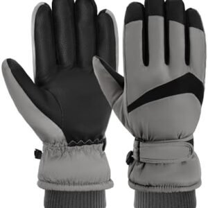 Winter Ski Gloves Women Men, Windproof Waterproof Gloves with Touchscreen Thermal Lining for Cycling Motorcycle