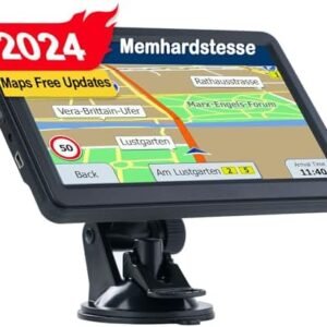 GPS Navigator for Car 7 Inch, Truck GPS Commercial Drivers, Trucker GPS for Semi Truck, Navigation for Truck 2024 Map with Free Lifetime Updates, Lane Assist, Speed Limit Warnings